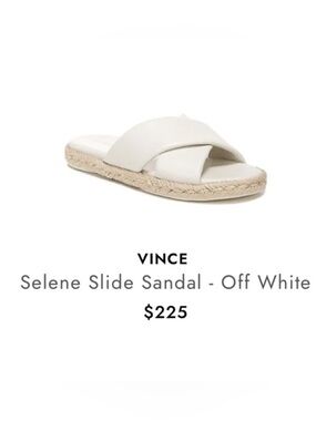 Vince Cream Cross-strap Slide Leather Sandals - Silent luxury
